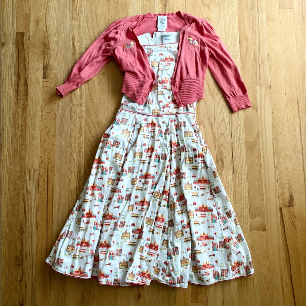 Disney Parks Dress Shop Main Street USA 2019 cardigan and dress XS